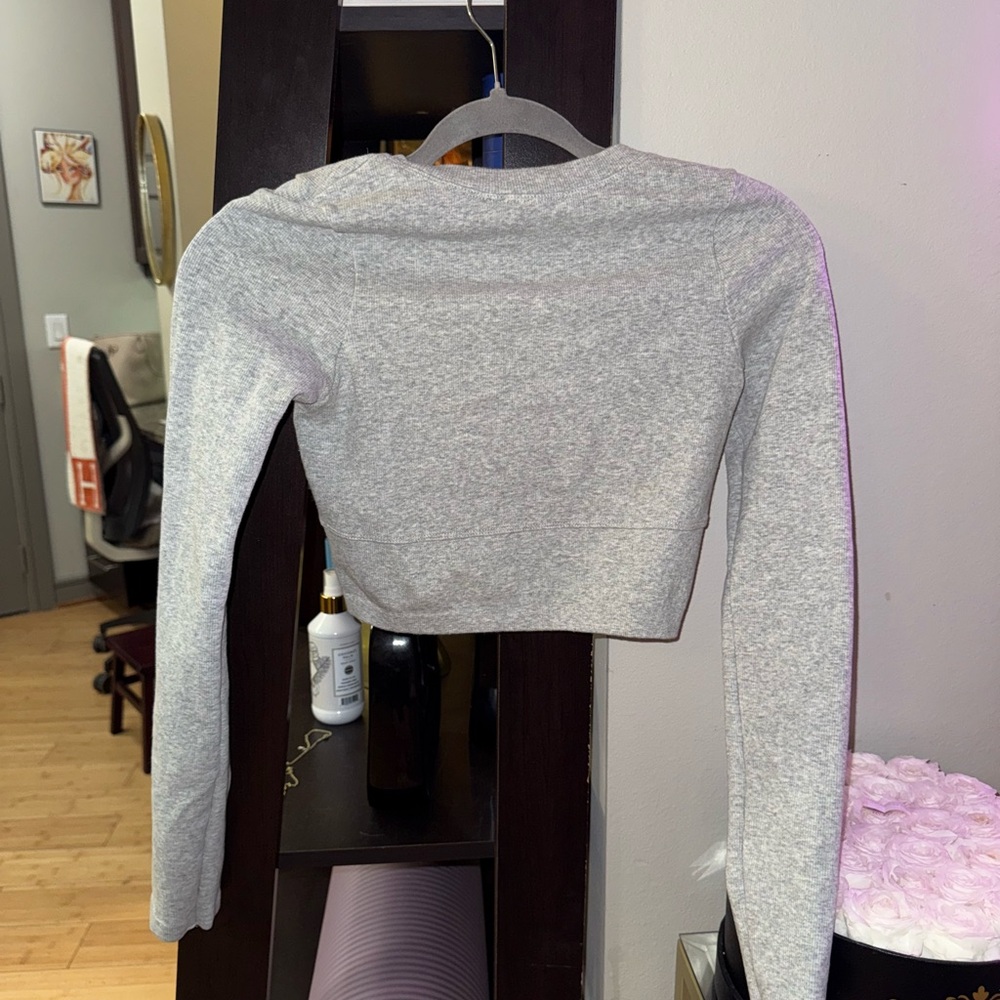 Forever 21 Light Gray Zip-Up Jacket - Picture 2 of 5